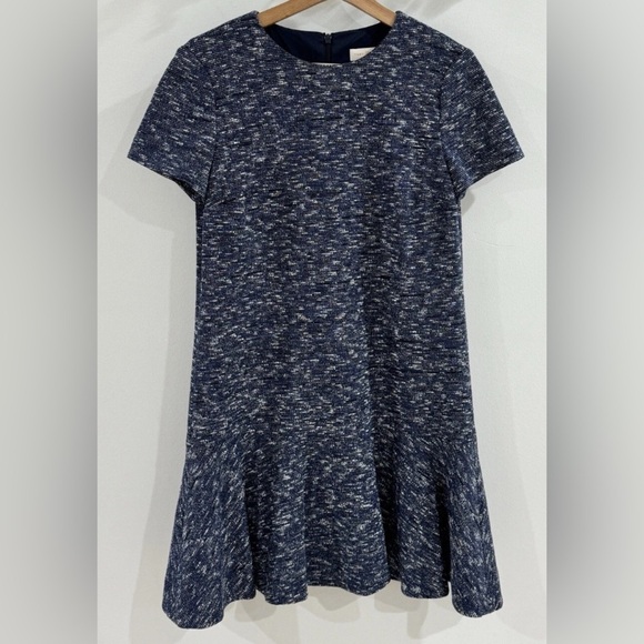 Tory Burch Marguerite Dress Size Small Blue Stretchy Short Sleeve - Picture 2 of 7